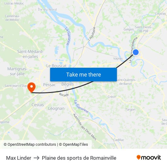 Max Linder to Plaine des sports de Romainville map