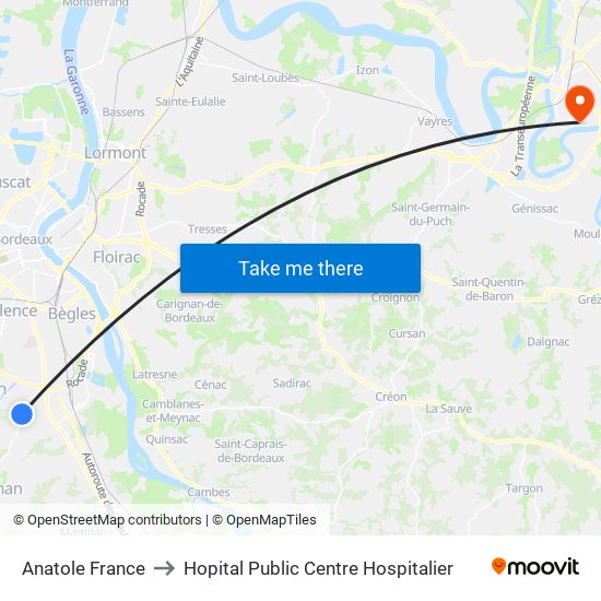 Anatole France to Hopital Public Centre Hospitalier map