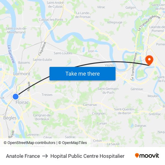 Anatole France to Hopital Public Centre Hospitalier map