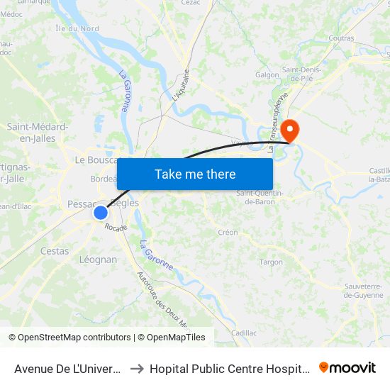 Avenue De L'Université to Hopital Public Centre Hospitalier map