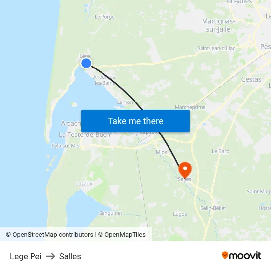 Lege Pei to Salles map