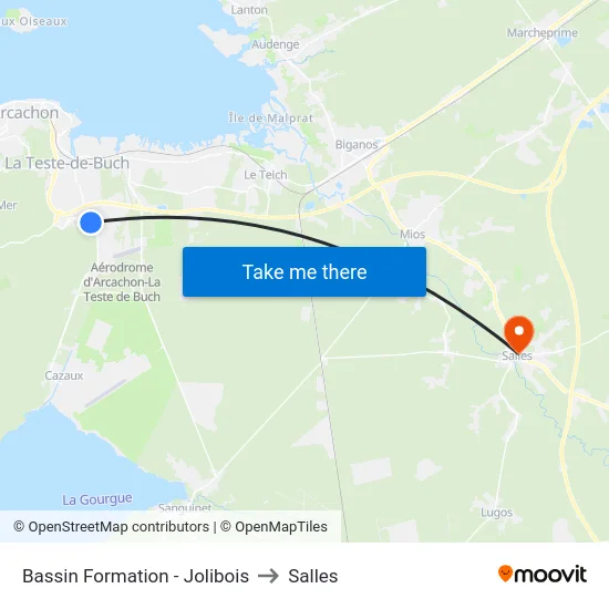 Bassin Formation - Jolibois to Salles map