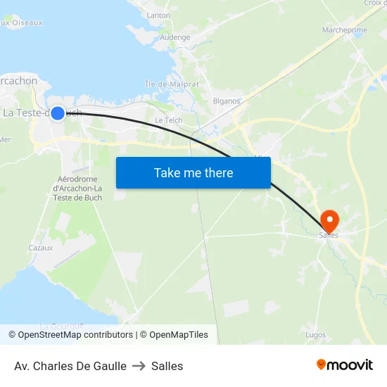 Av. Charles De Gaulle to Salles map