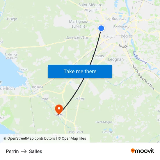 Perrin to Salles map