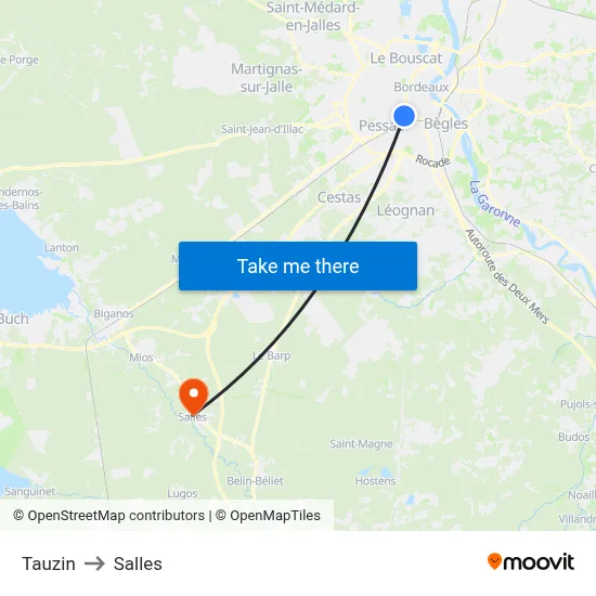 Tauzin to Salles map