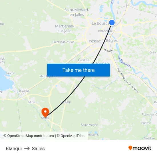 Blanqui to Salles map