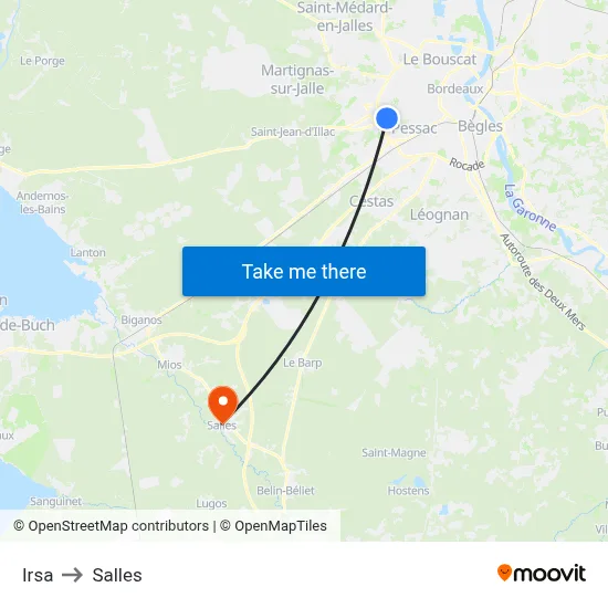 Irsa to Salles map