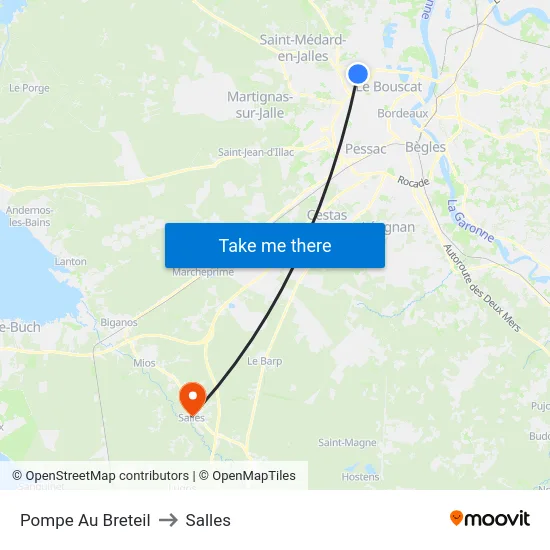 Pompe Au Breteil to Salles map