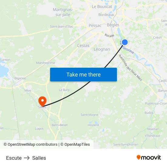 Escute to Salles map