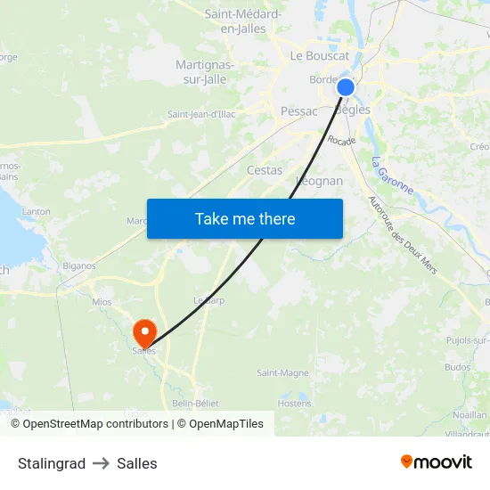 Stalingrad to Salles map