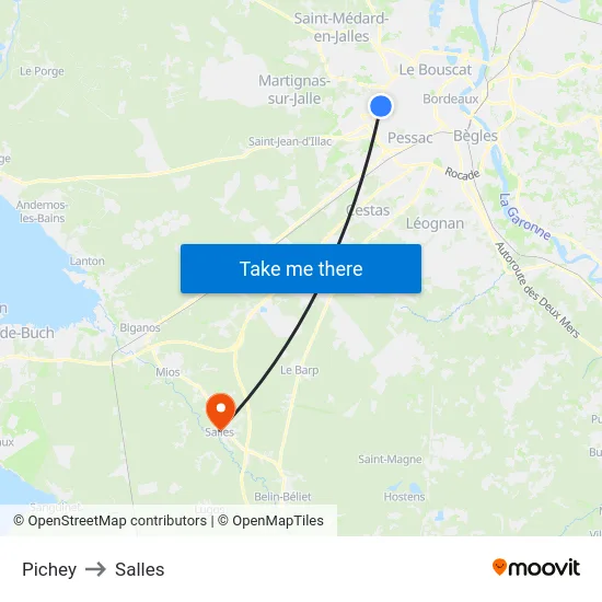 Pichey to Salles map