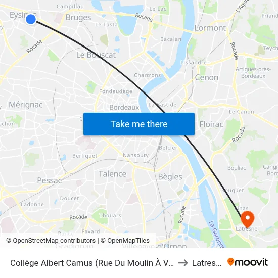 Collège Albert Camus (Rue Du Moulin À Vent) to Latresne map