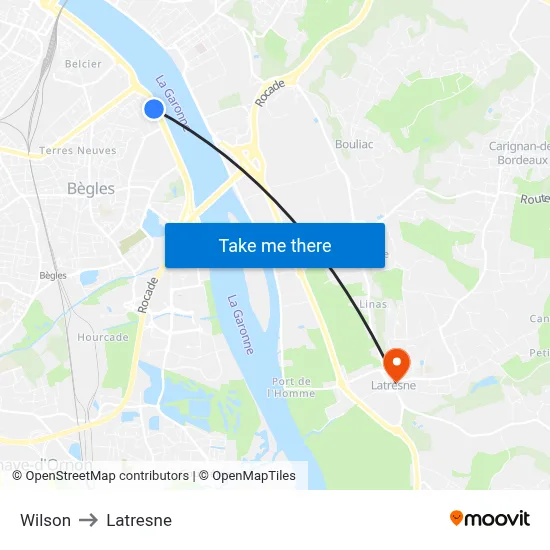 Wilson to Latresne map