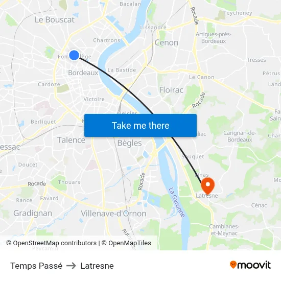 Temps Passé to Latresne map