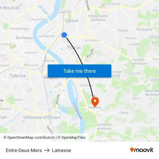 Entre-Deux-Mers to Latresne map