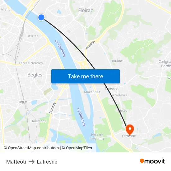 Mattéoti to Latresne map