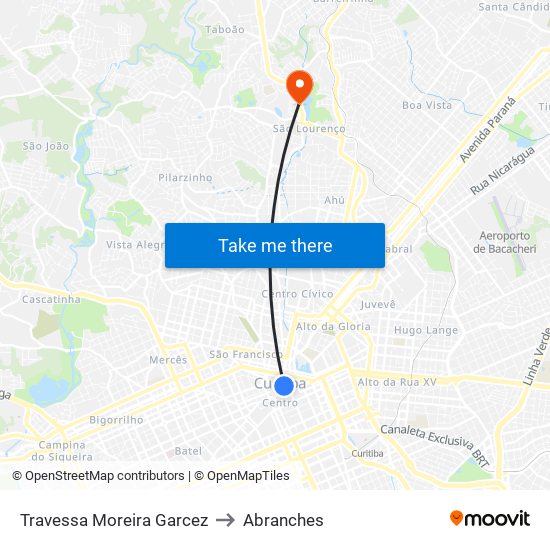 Travessa Moreira Garcez to Abranches map