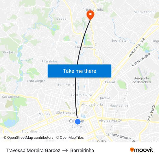 Travessa Moreira Garcez to Barreirinha map