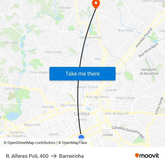 R. Alferes Poli, 400 to Barreirinha map