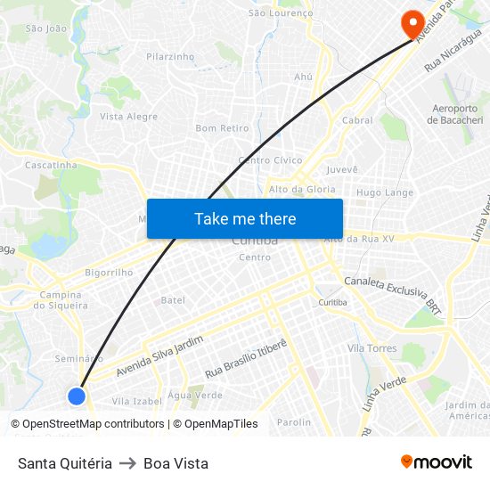 Santa Quitéria to Boa Vista map
