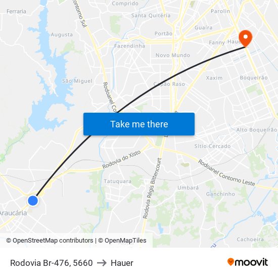 Rodovia Br-476, 5660 to Hauer map