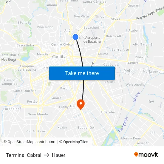 Terminal Cabral to Hauer map