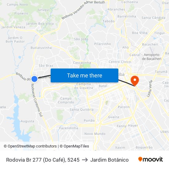 Rodovia Br 277 (Do Café), 5245 to Jardim Botânico map