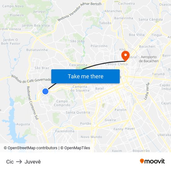 Cic to Juvevê map