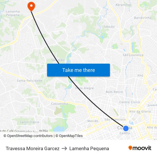 Travessa Moreira Garcez to Lamenha Pequena map