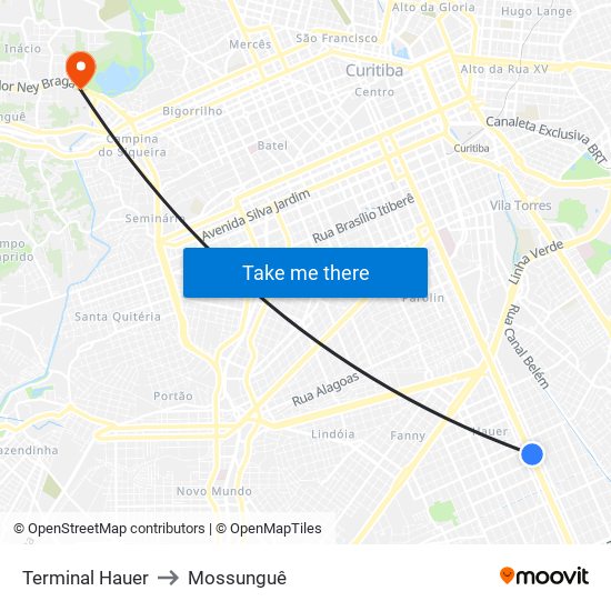 Terminal Hauer to Mossunguê map