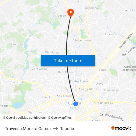 Travessa Moreira Garcez to Taboão map