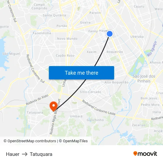 Hauer to Tatuquara map