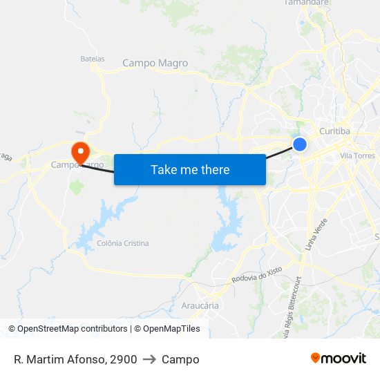 R. Martim Afonso, 2900 to Campo map