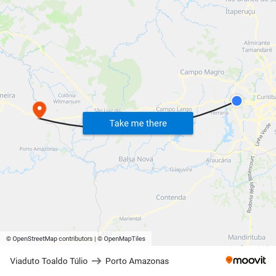 Viaduto Toaldo Túlio to Porto Amazonas map