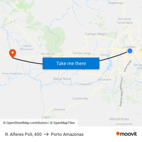 R. Alferes Poli, 400 to Porto Amazonas map