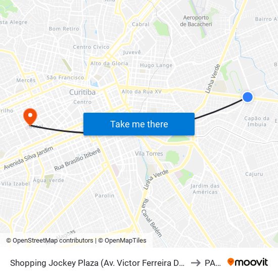 Shopping Jockey Plaza (Av. Victor Ferreira Do Amaral, 2300) to PAMO map