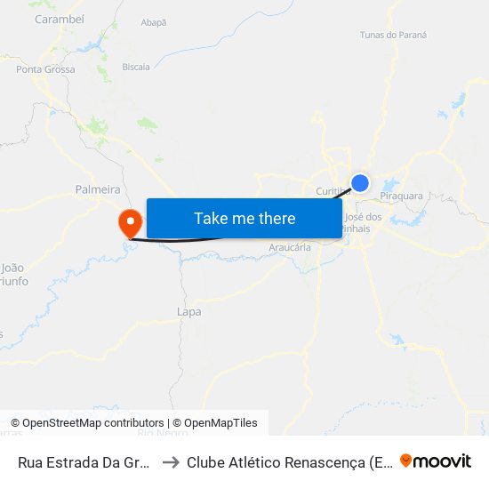 Rua Estrada Da Graciosa, 317 to Clube Atlético Renascença (Estádio João C.) map