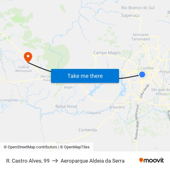 R. Castro Alves, 99 to Aeroparque Aldeia da Serra map