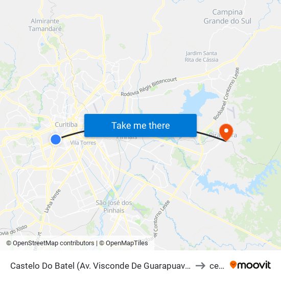 Castelo Do Batel (Av. Visconde De Guarapuava, 4610) to cesp map