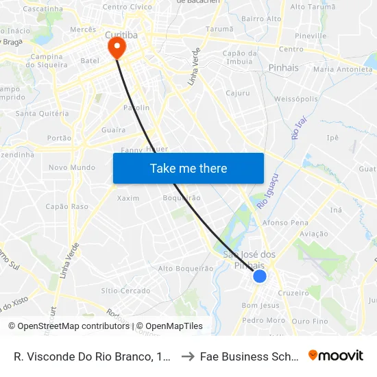 R. Visconde do Rio Branco, 1669 to Fae Business School map