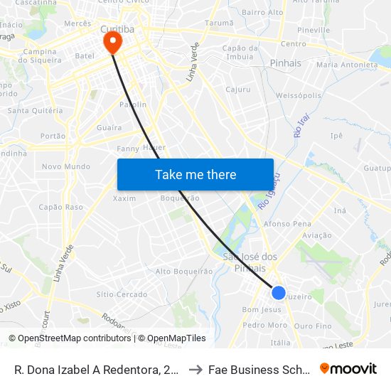 R. Dona Izabel A Redentora, 2636 to Fae Business School map