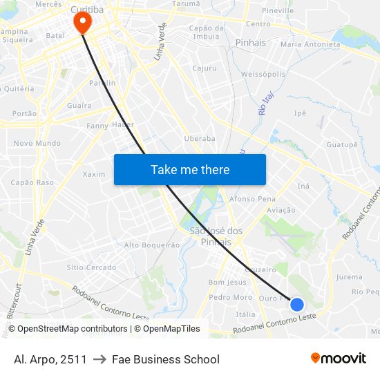 Al. Arpo, 2511 to Fae Business School map