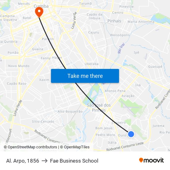 Al. Arpo, 1856 to Fae Business School map