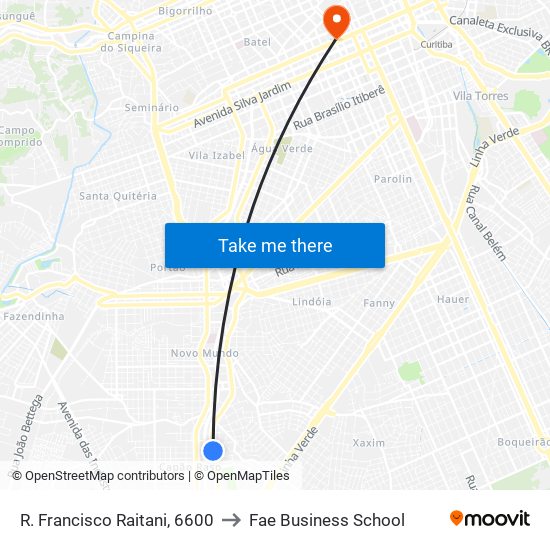 R. Francisco Raitani, 6600 to Fae Business School map