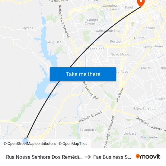 Rua Nossa Senhora Dos Remédios, Csu to Fae Business School map