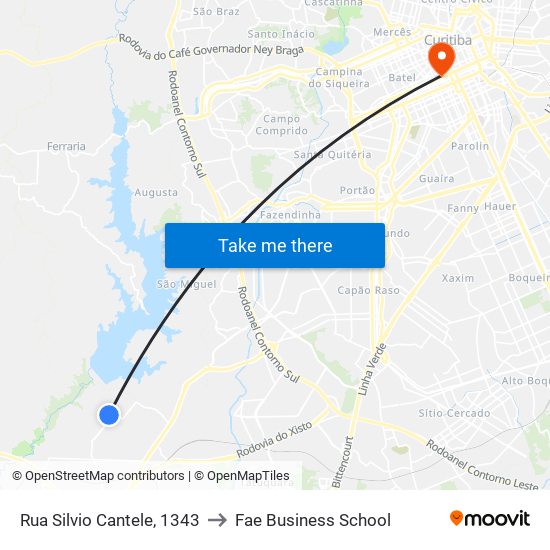 Rua Silvio Cantele, 1343 to Fae Business School map