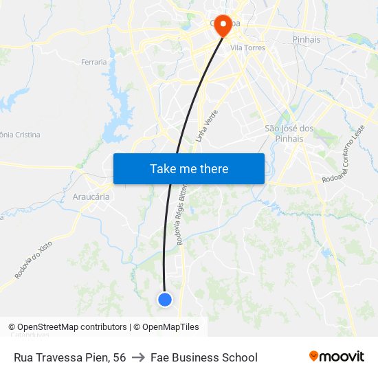 Rua Travessa Pien, 56 to Fae Business School map