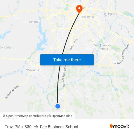 Trav. Piên, 330 to Fae Business School map