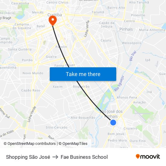 Shopping São José to Fae Business School map