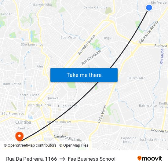 Rua Da Pedreira, 1166 to Fae Business School map